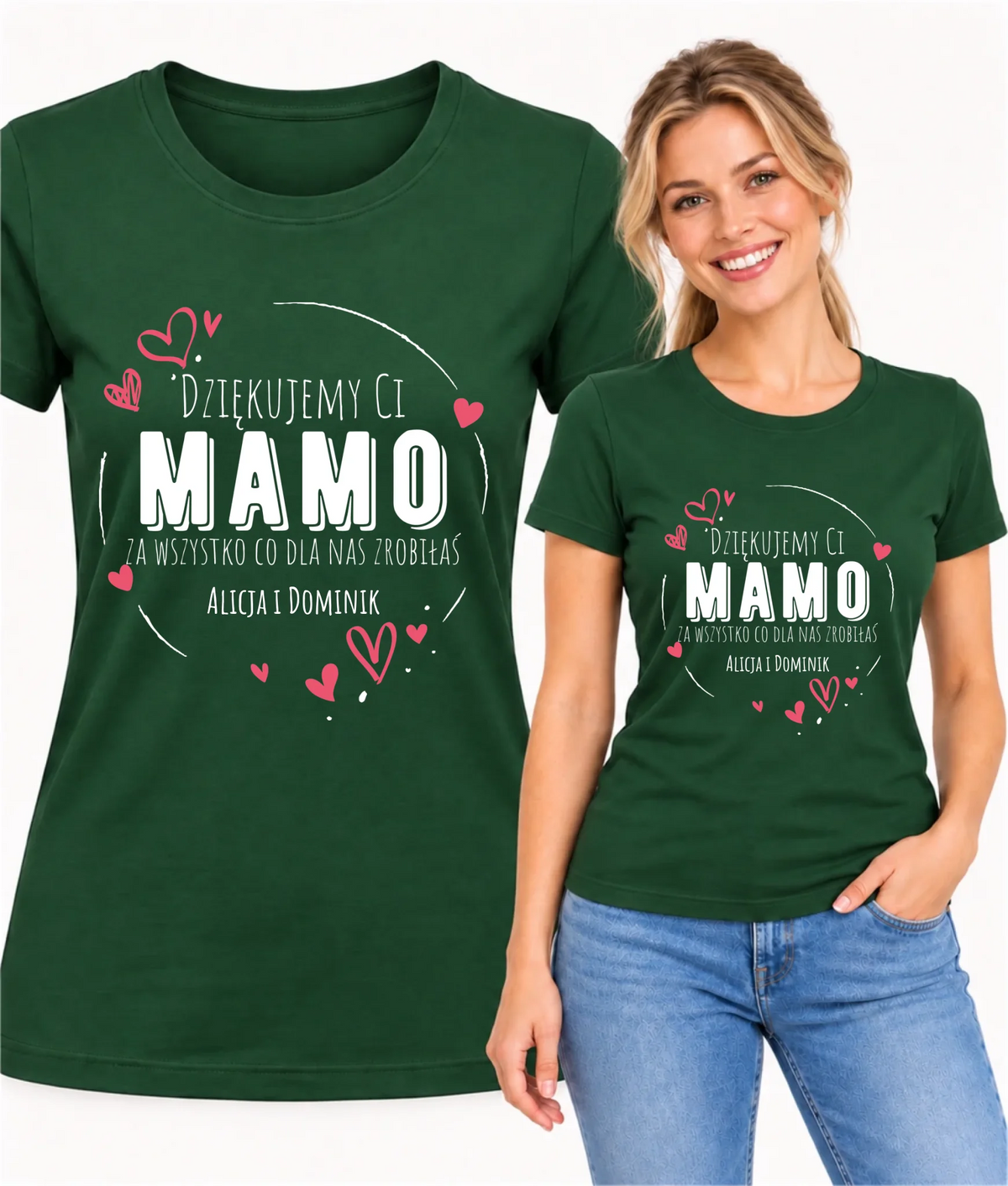 Koszulka dla mamy - Dziękujemy Ci Mamo - personalizowana DM43