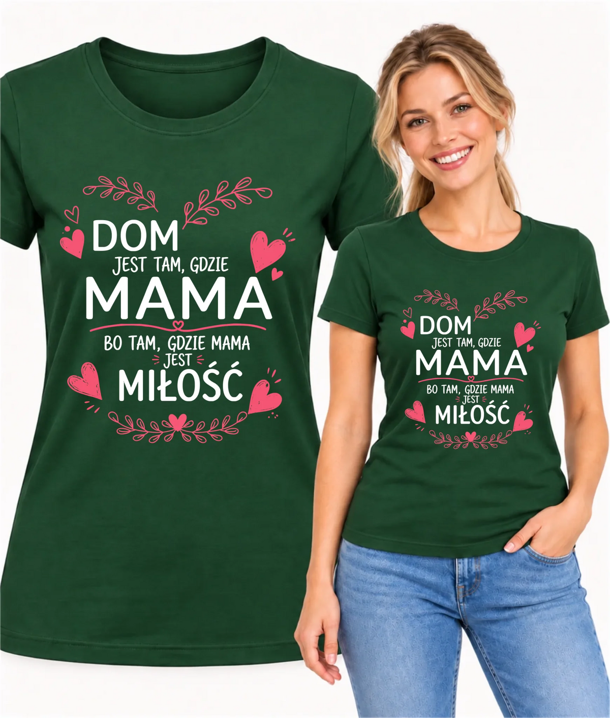Koszulka dla mamy - Dom jest tam gdzie mama DM31