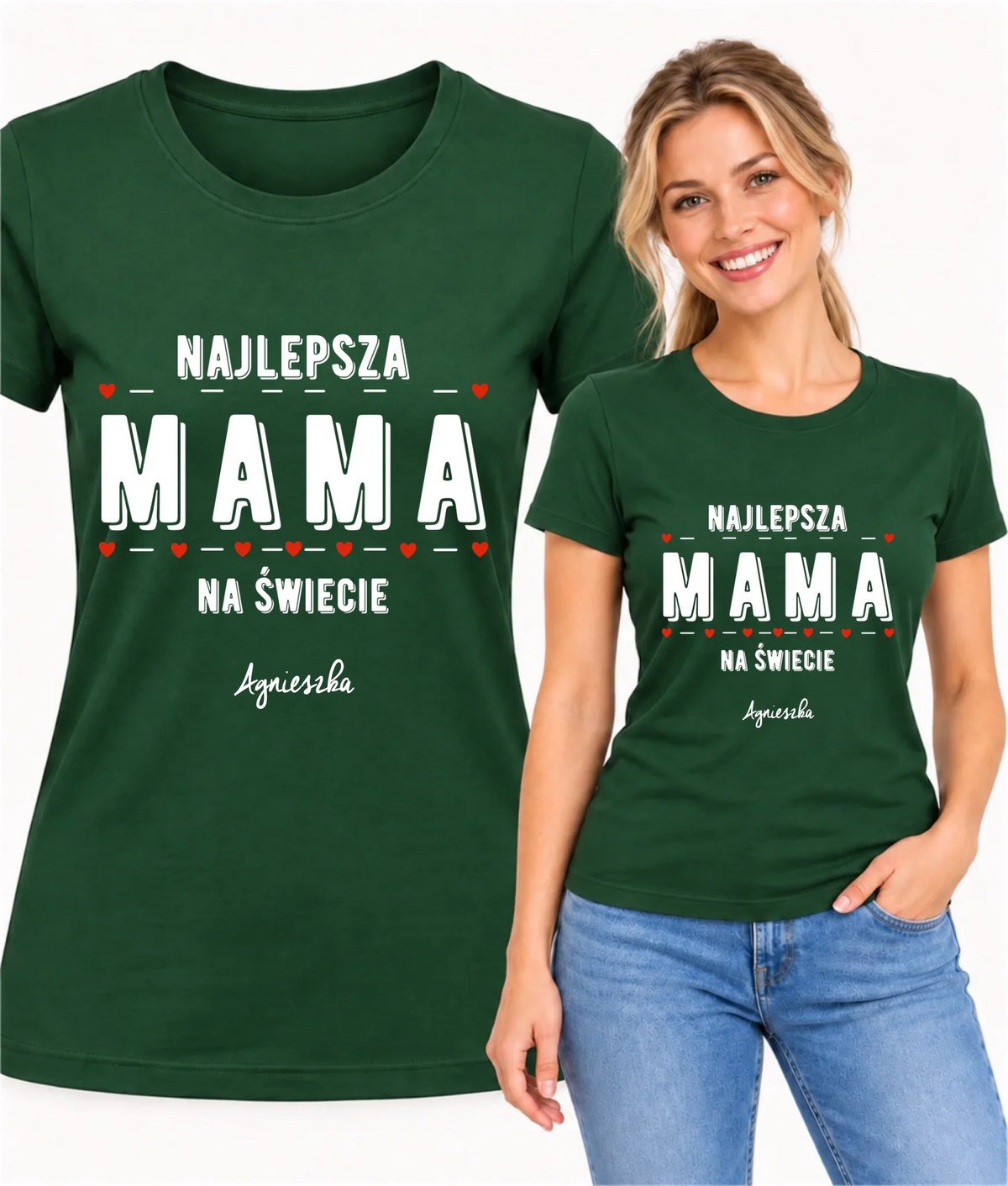 Koszulka z imieniem dla mamy - Najlepsza mama - personalizowana DM22