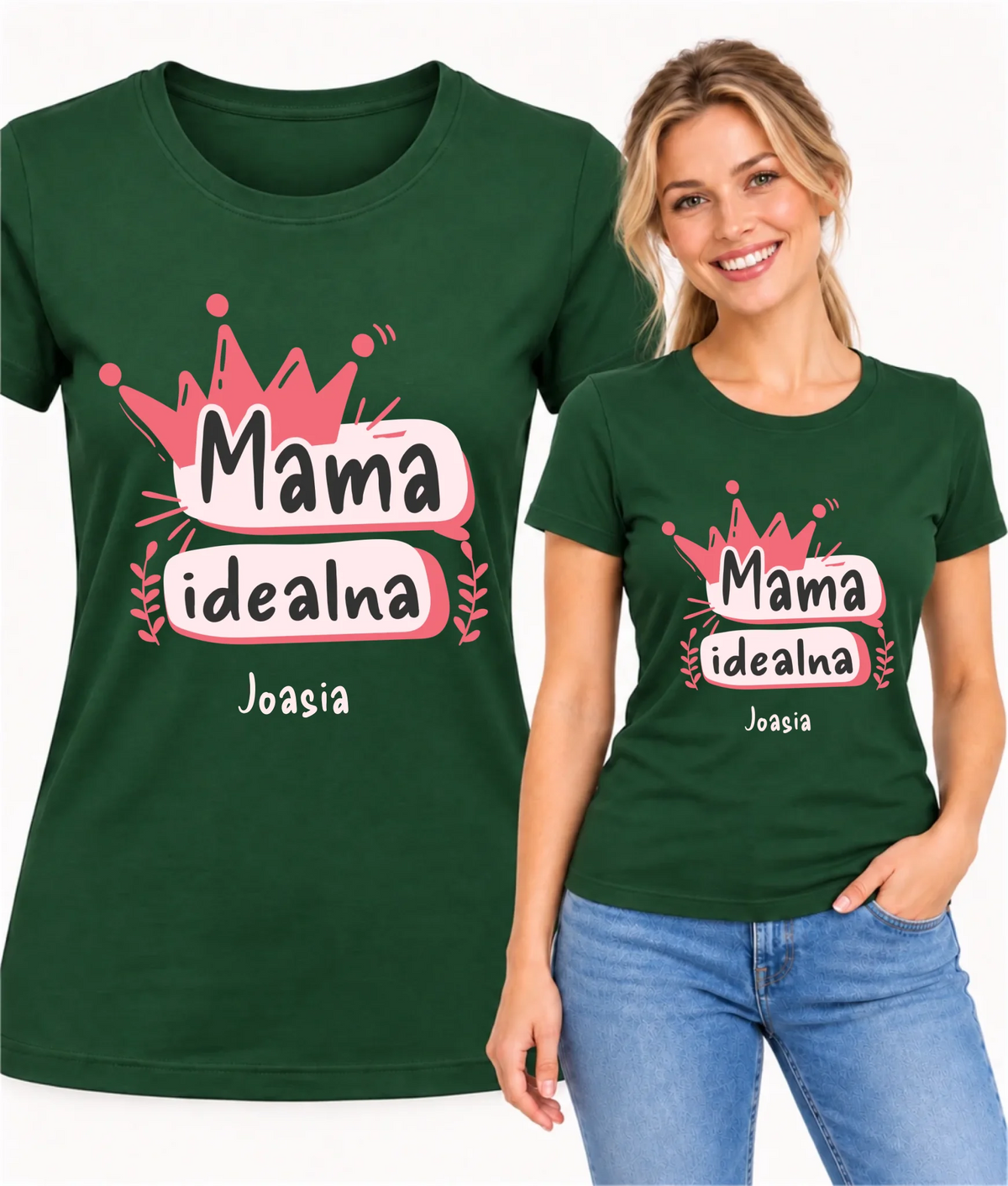 Koszulka dla mamy - Mama idealna - personalizowana DM23