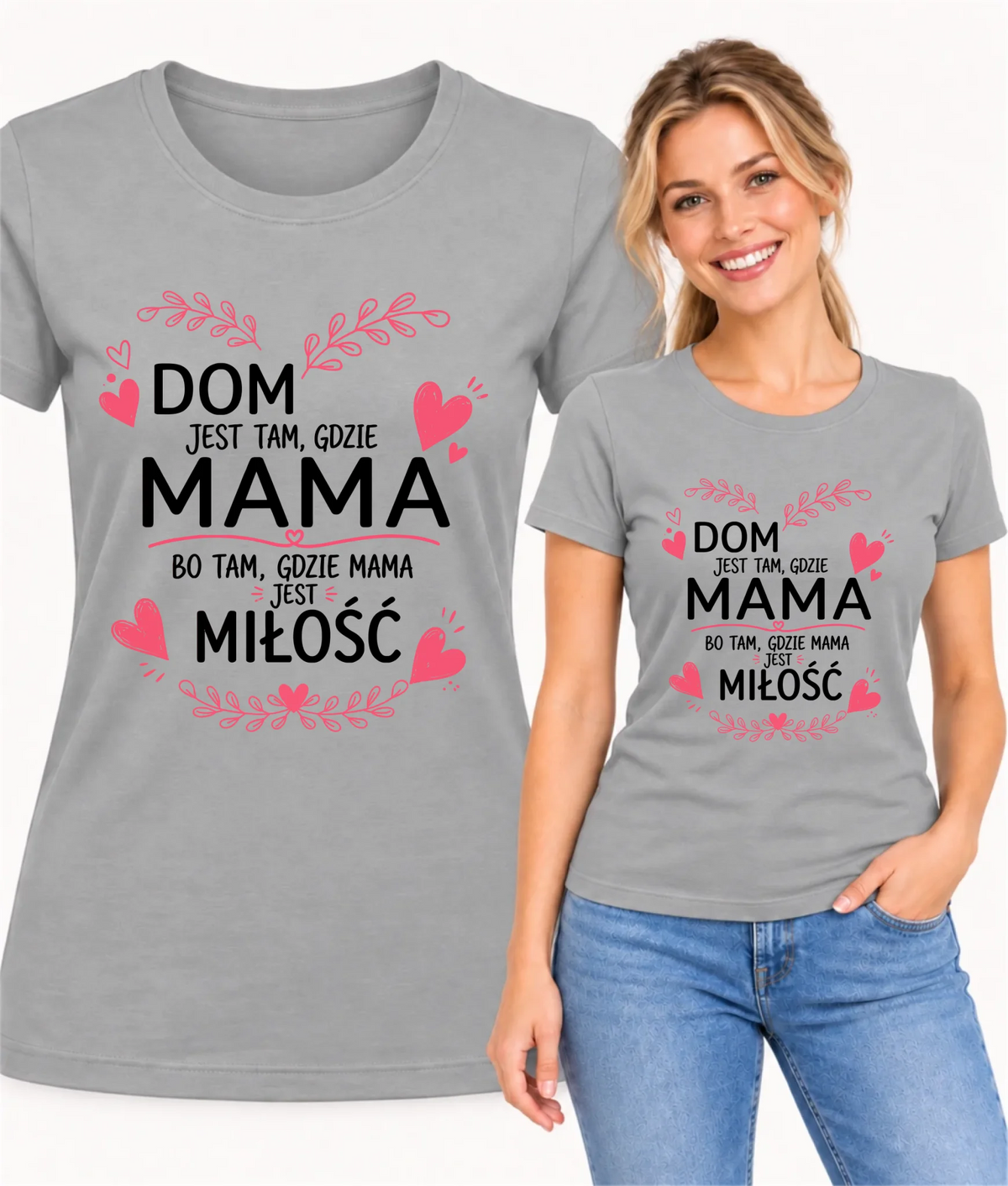 Koszulka dla mamy - Dom jest tam gdzie mama DM31