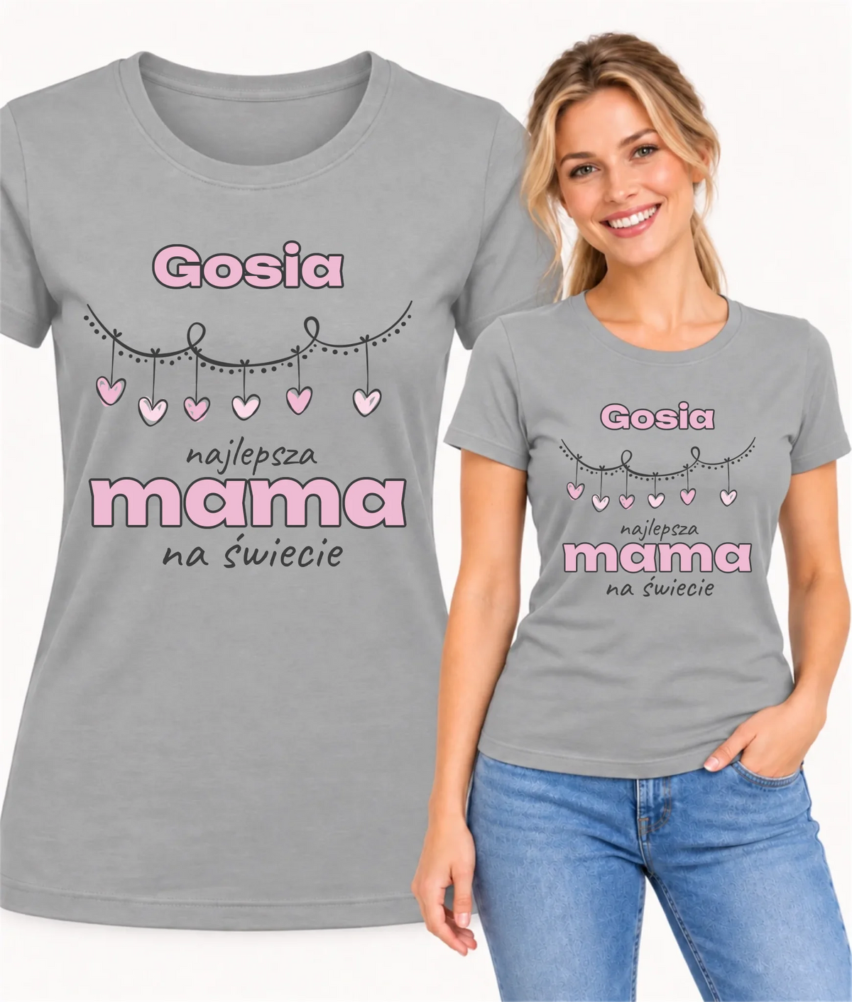 Koszulka dla mamy - Najlepsza Mama - personalizowana DM27