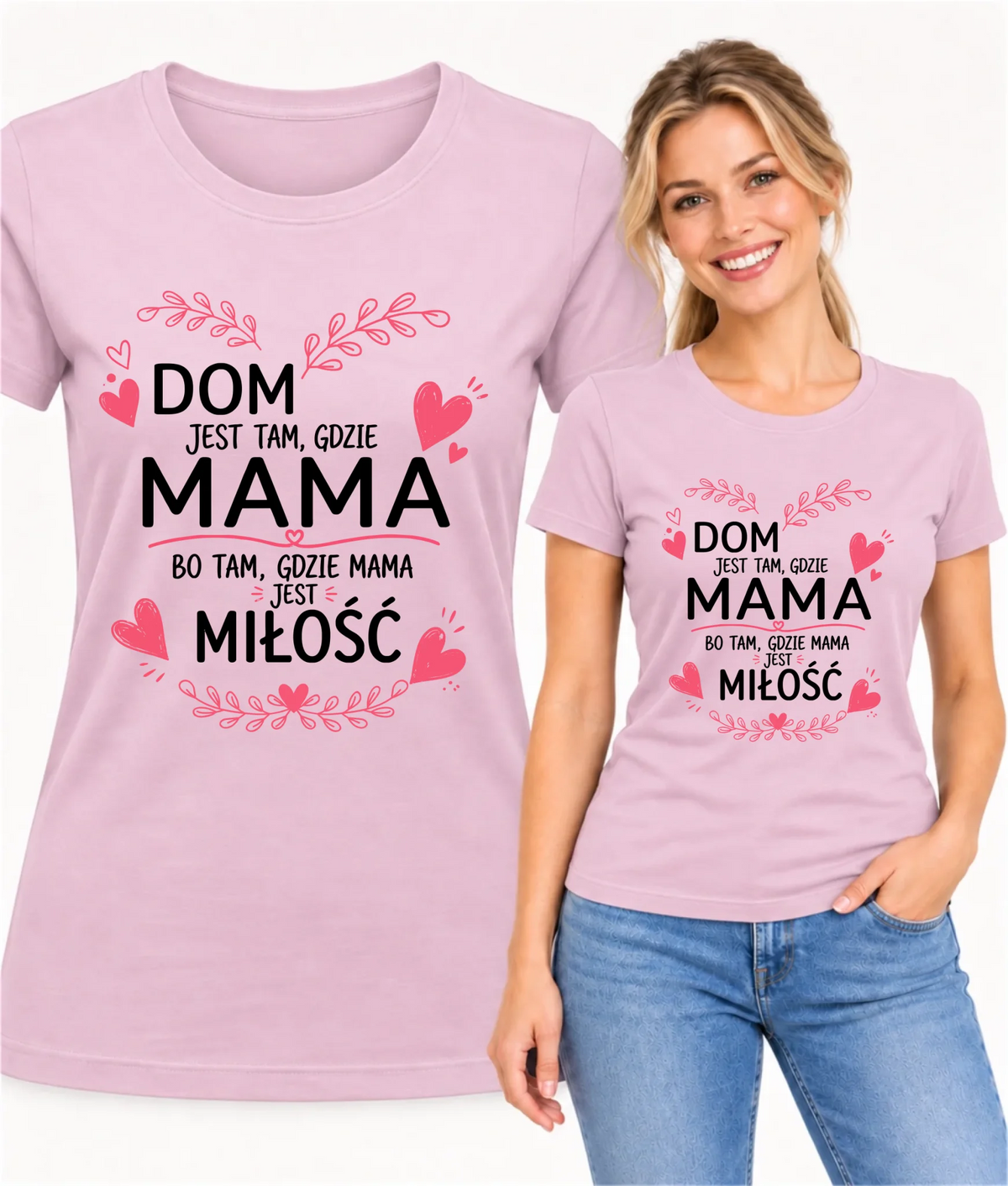 Koszulka dla mamy - Dom jest tam gdzie mama DM31