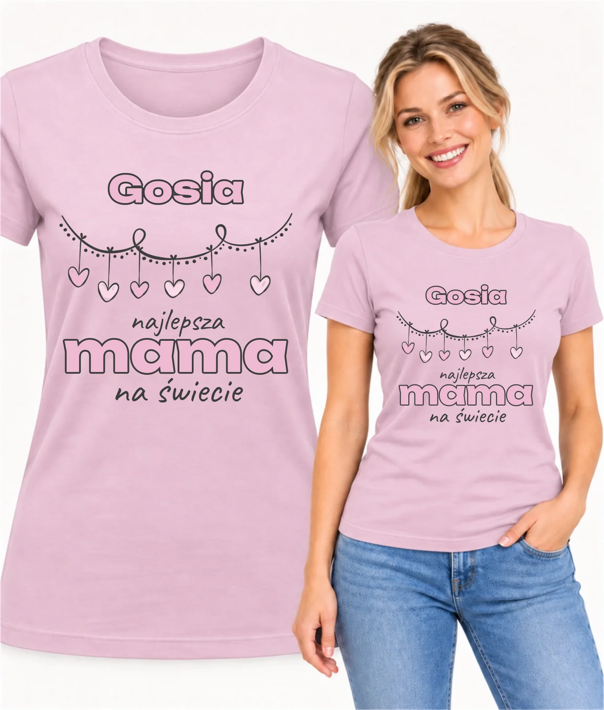 Koszulka dla mamy - Najlepsza Mama - personalizowana DM27
