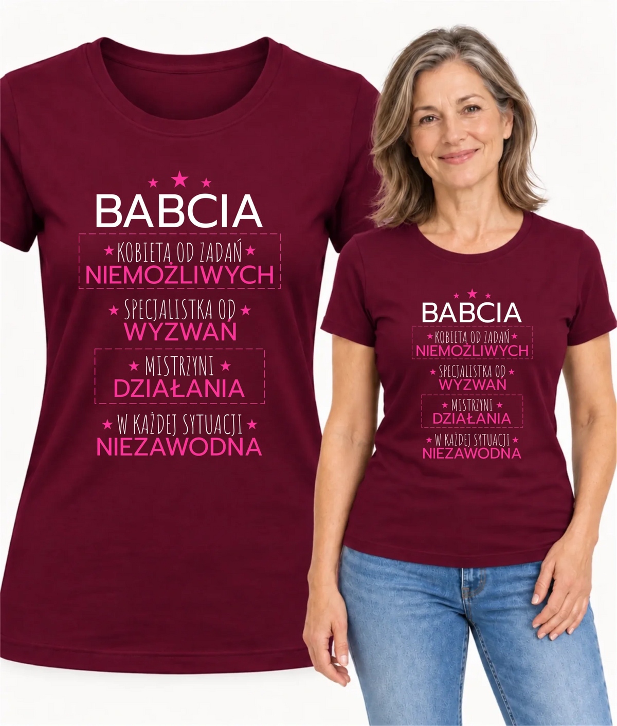 Koszulka dla babci - Babcia kobieta od zadań niemożliwych B30