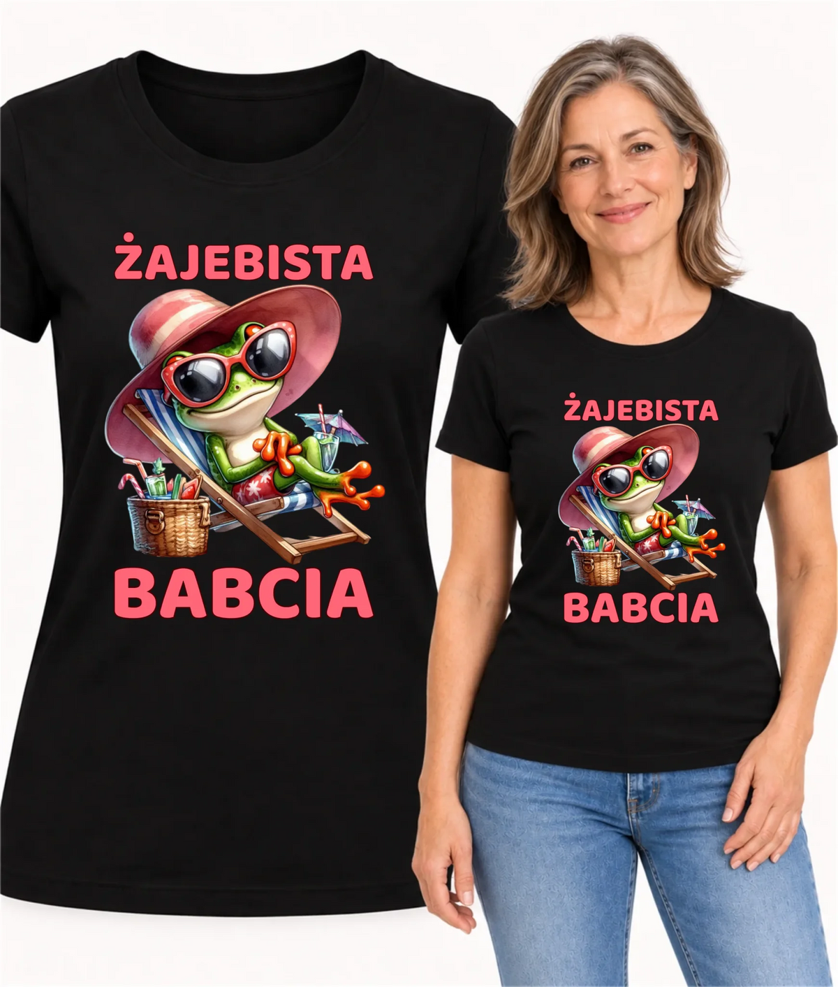 Koszulka dla babci - Żajebista Babcia Żaba B27
