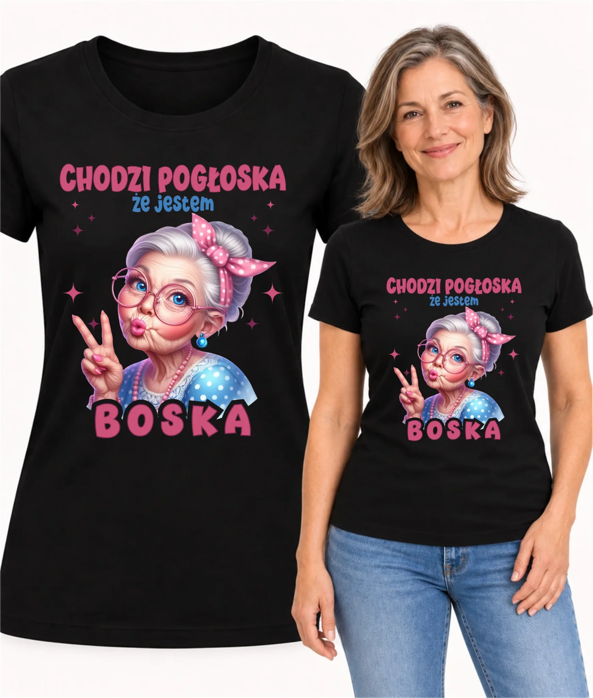 Koszulka dla babci - Chodzi pogłoska, że jestem boska B16
