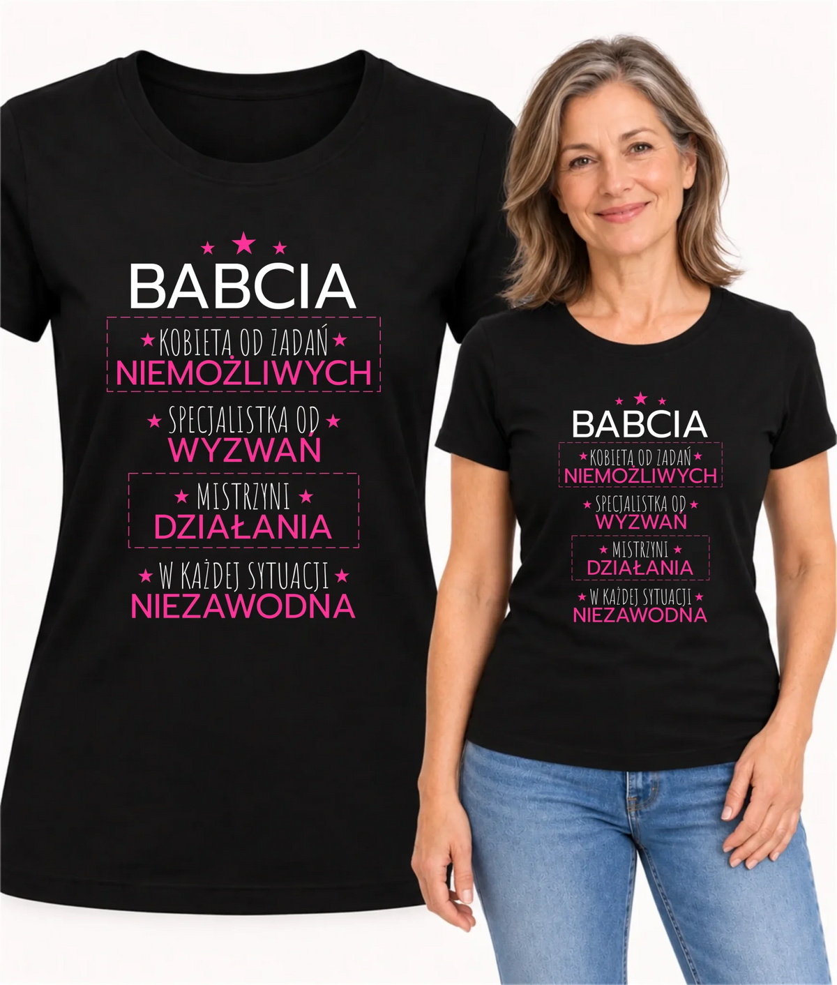 Koszulka dla babci - Babcia kobieta od zadań niemożliwych B30