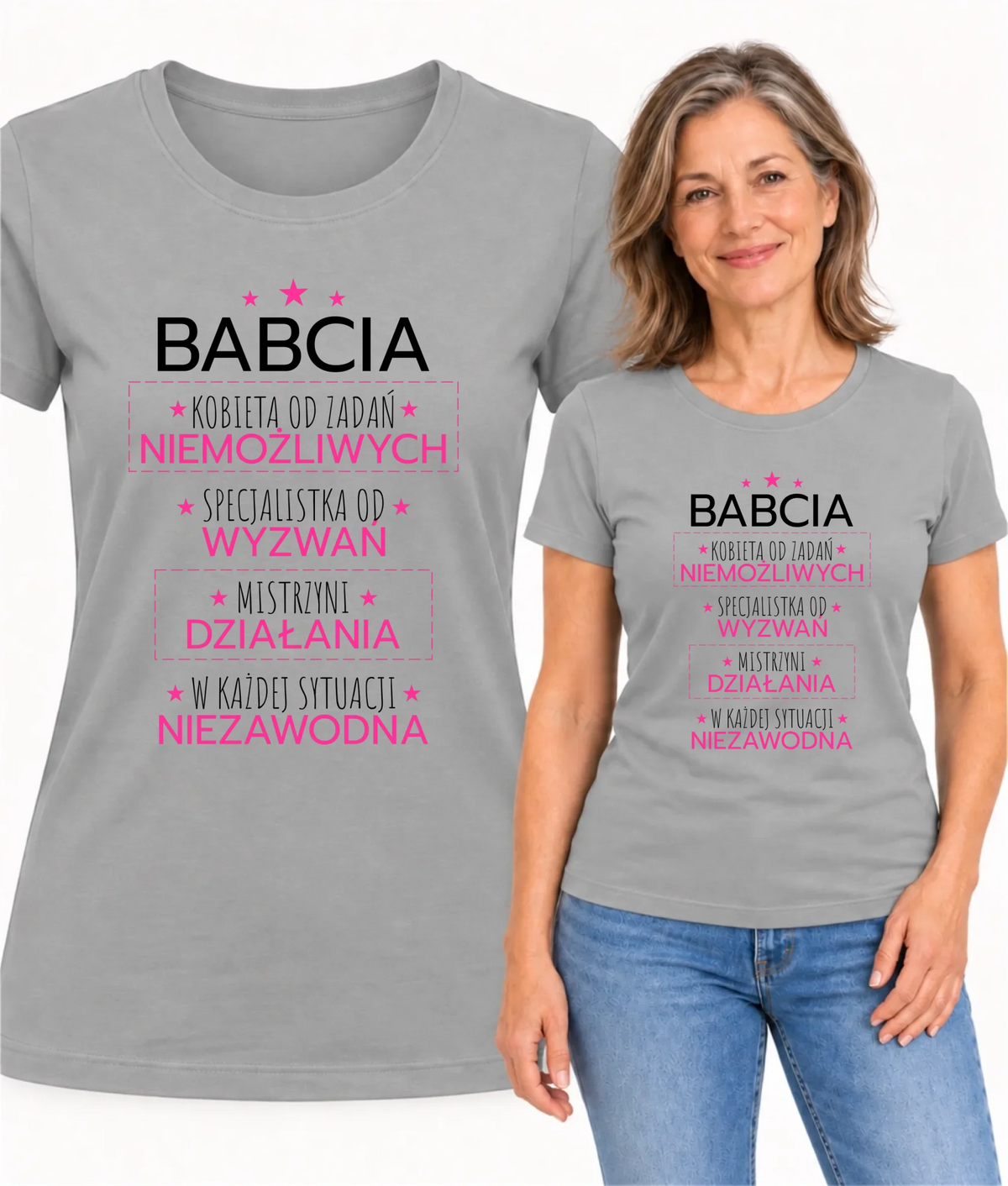 Koszulka dla babci - Babcia kobieta od zadań niemożliwych B30