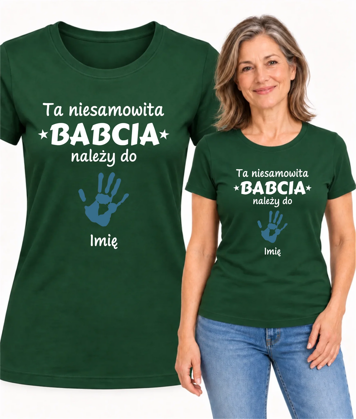 Koszulka dla babci - Babcia należy do wnuków 1–6 imion – personalizowana B33