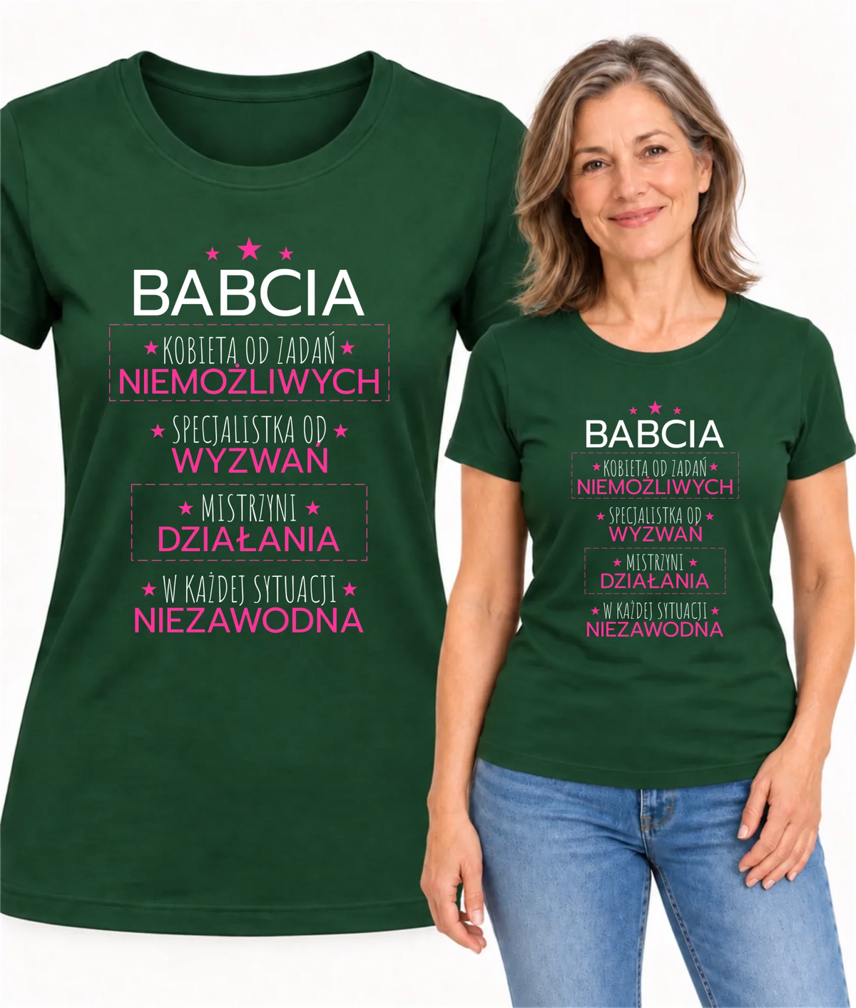 Koszulka dla babci - Babcia kobieta od zadań niemożliwych B30