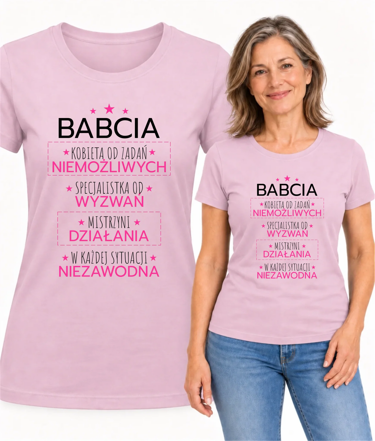 Koszulka dla babci - Babcia kobieta od zadań niemożliwych B30