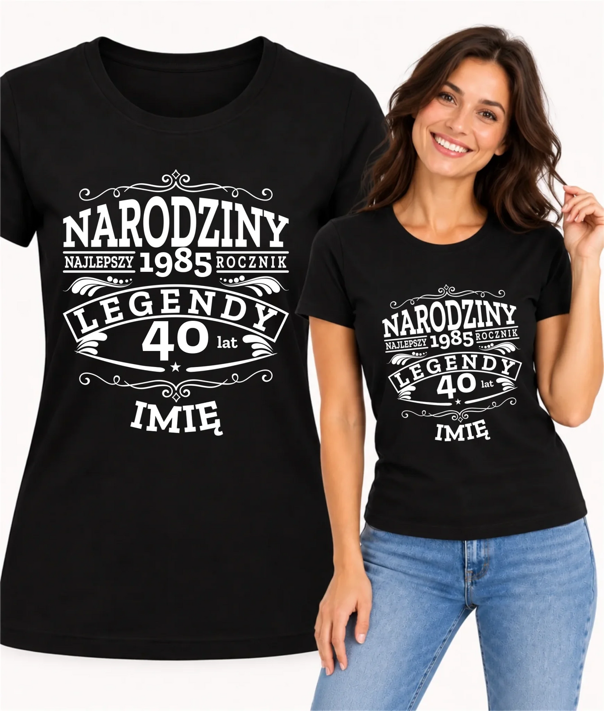 Koszulka damska na urodziny - Narodziny Legendy - personalizowana