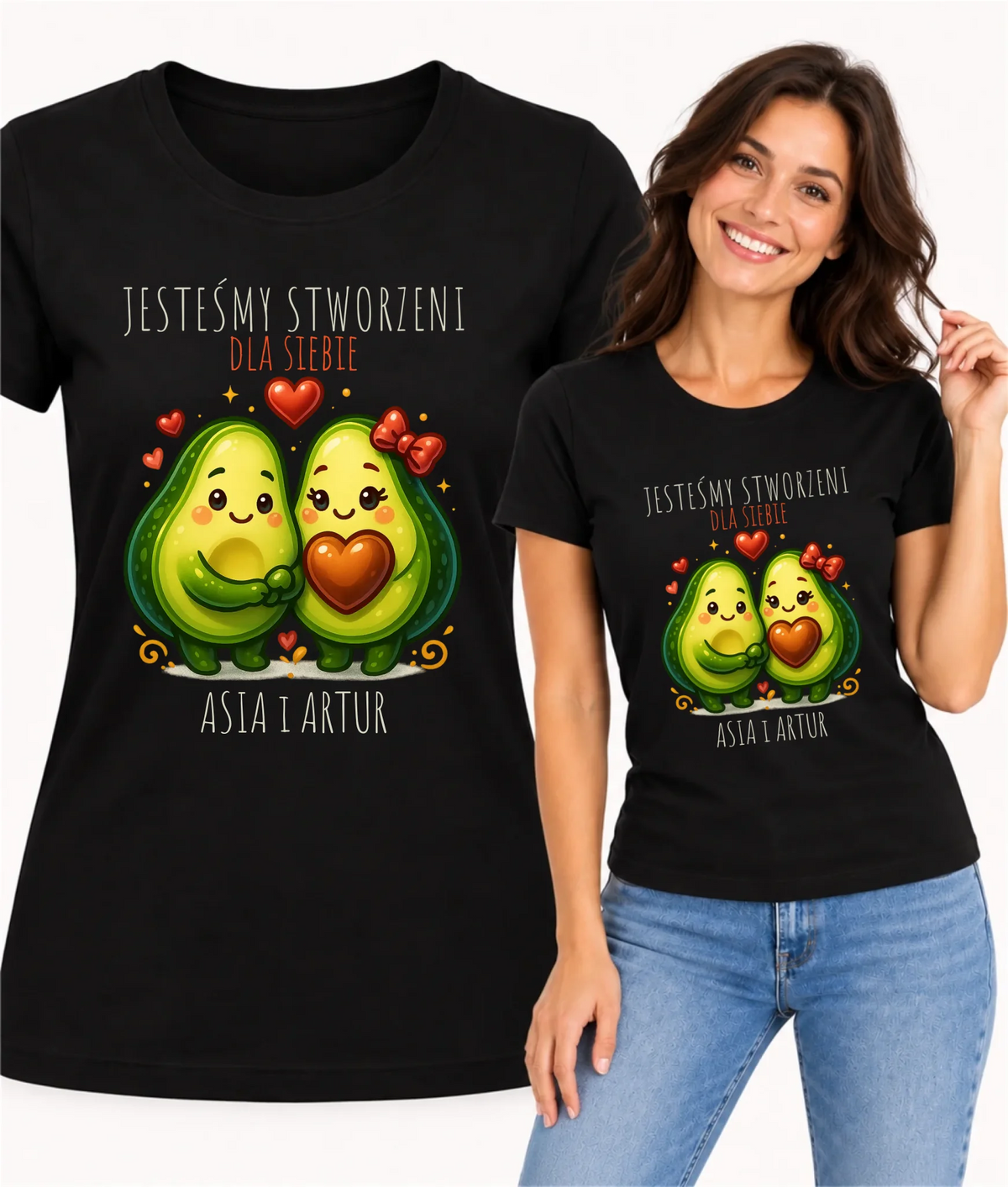 Koszulka damska - Awokado Stworzeni dla siebie - personalizowana W91