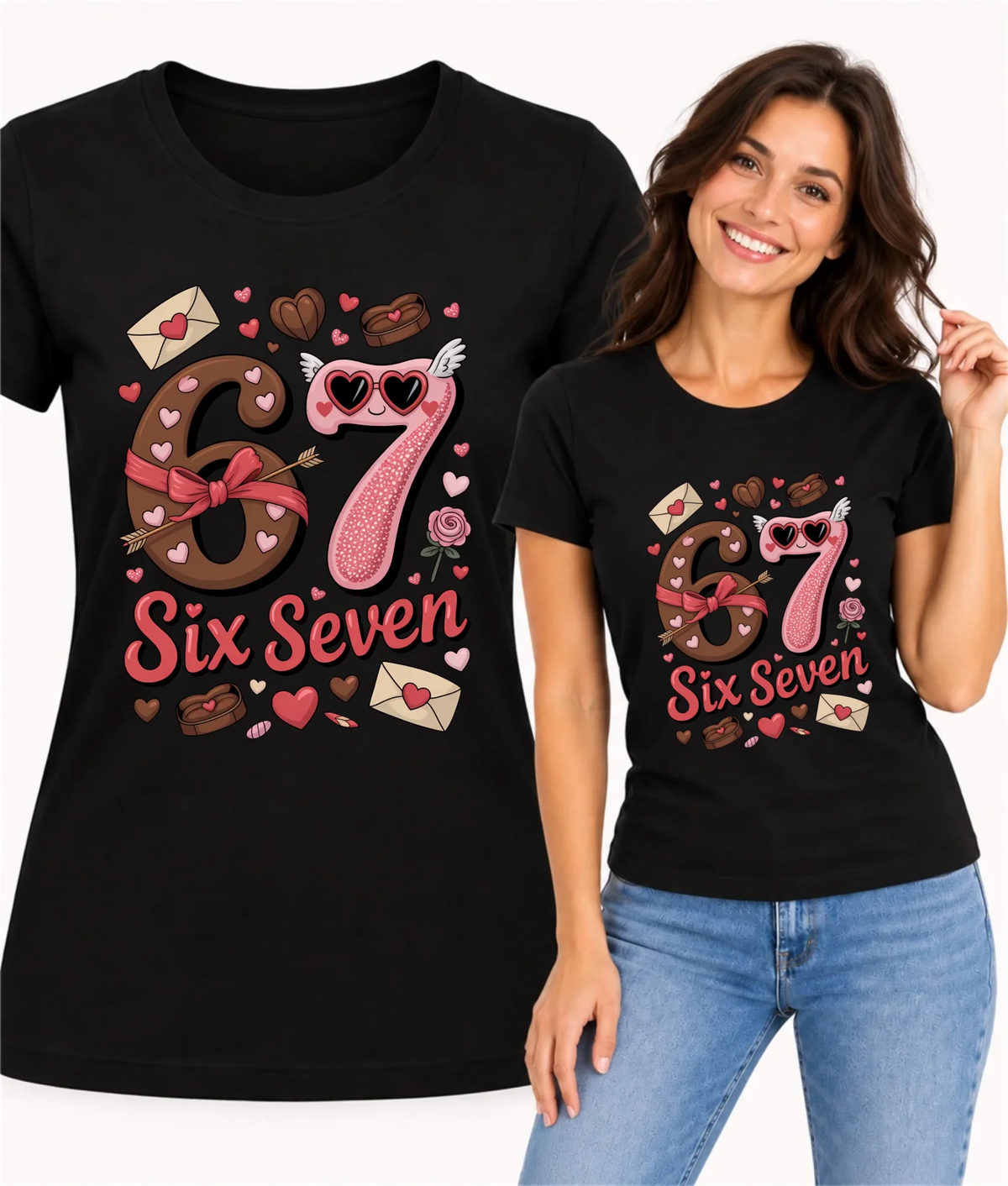 Koszulka damska - Miłość Six Seven 67 W72