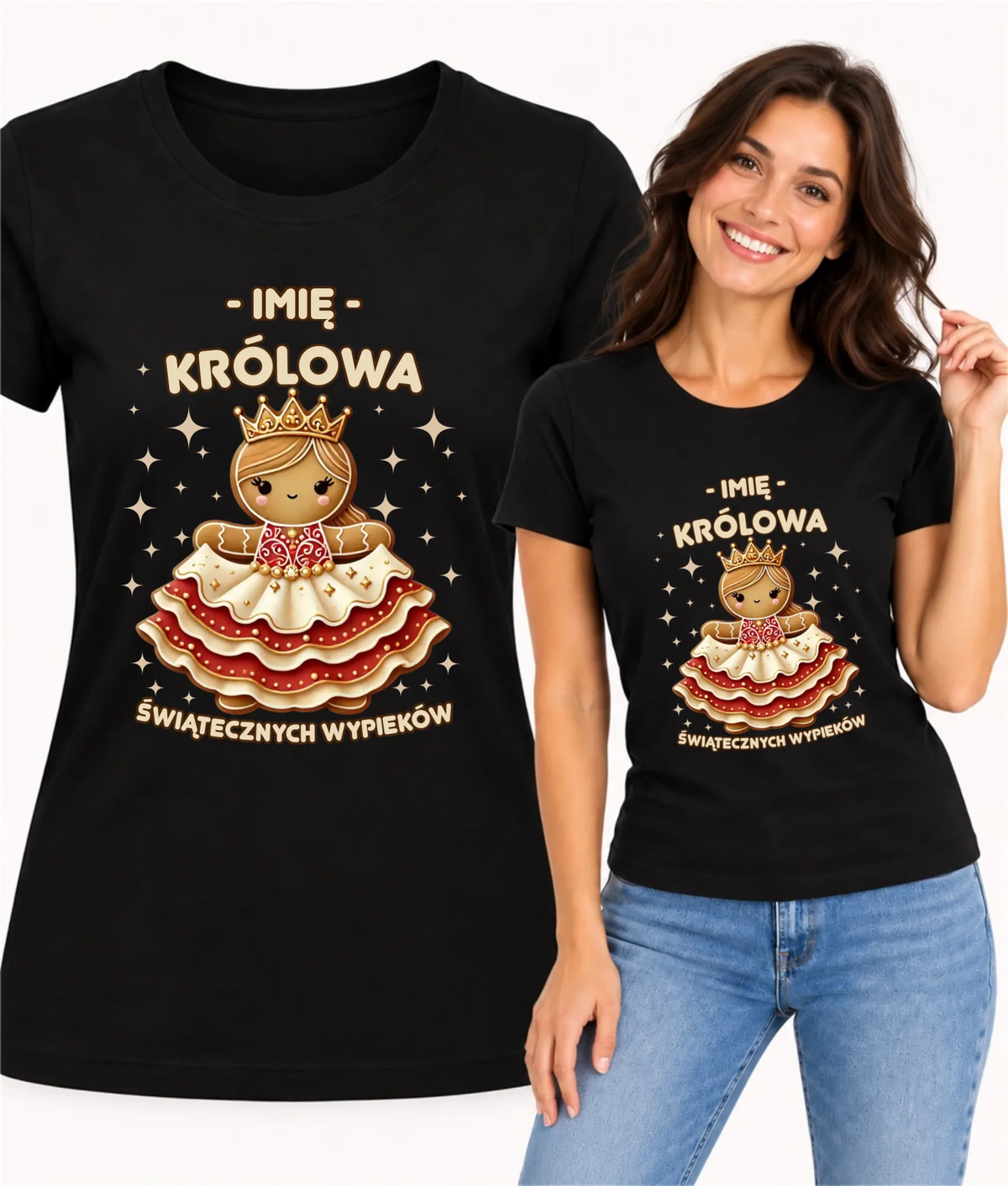 Koszulka damska świąteczna - Królowa świątecznych wypieków - personalizowana BN28