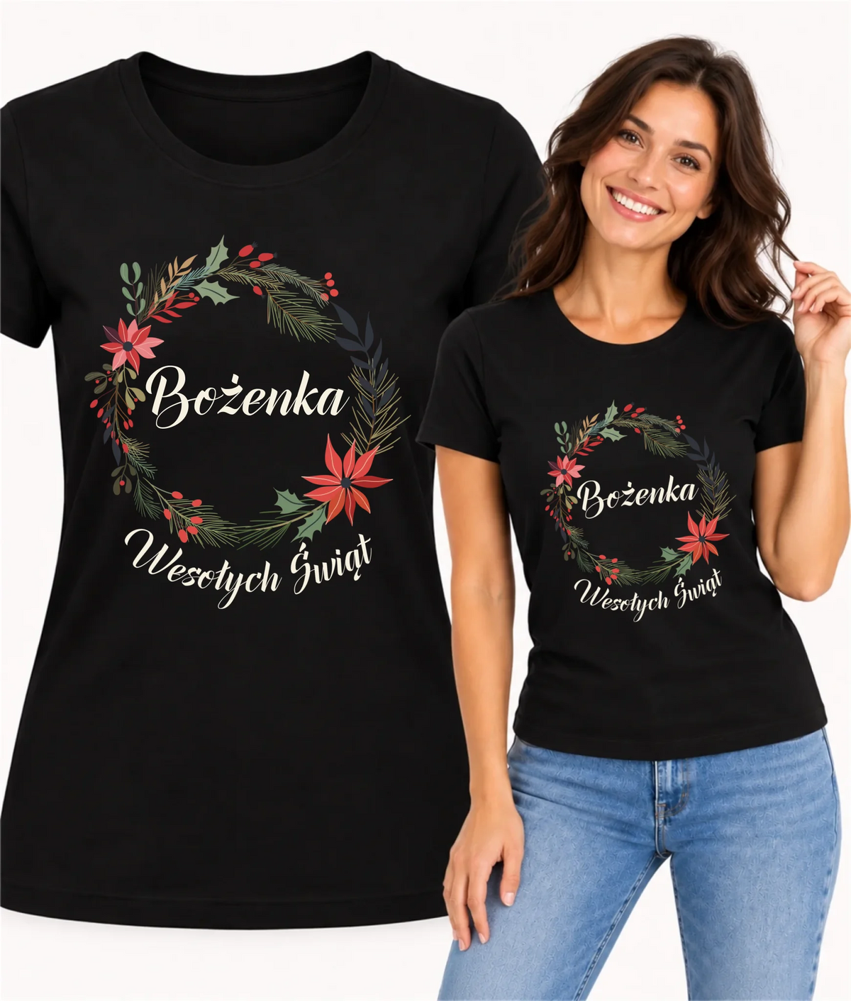 Koszulka damska świąteczna - Wesołych Świąt - personalizowana BN19