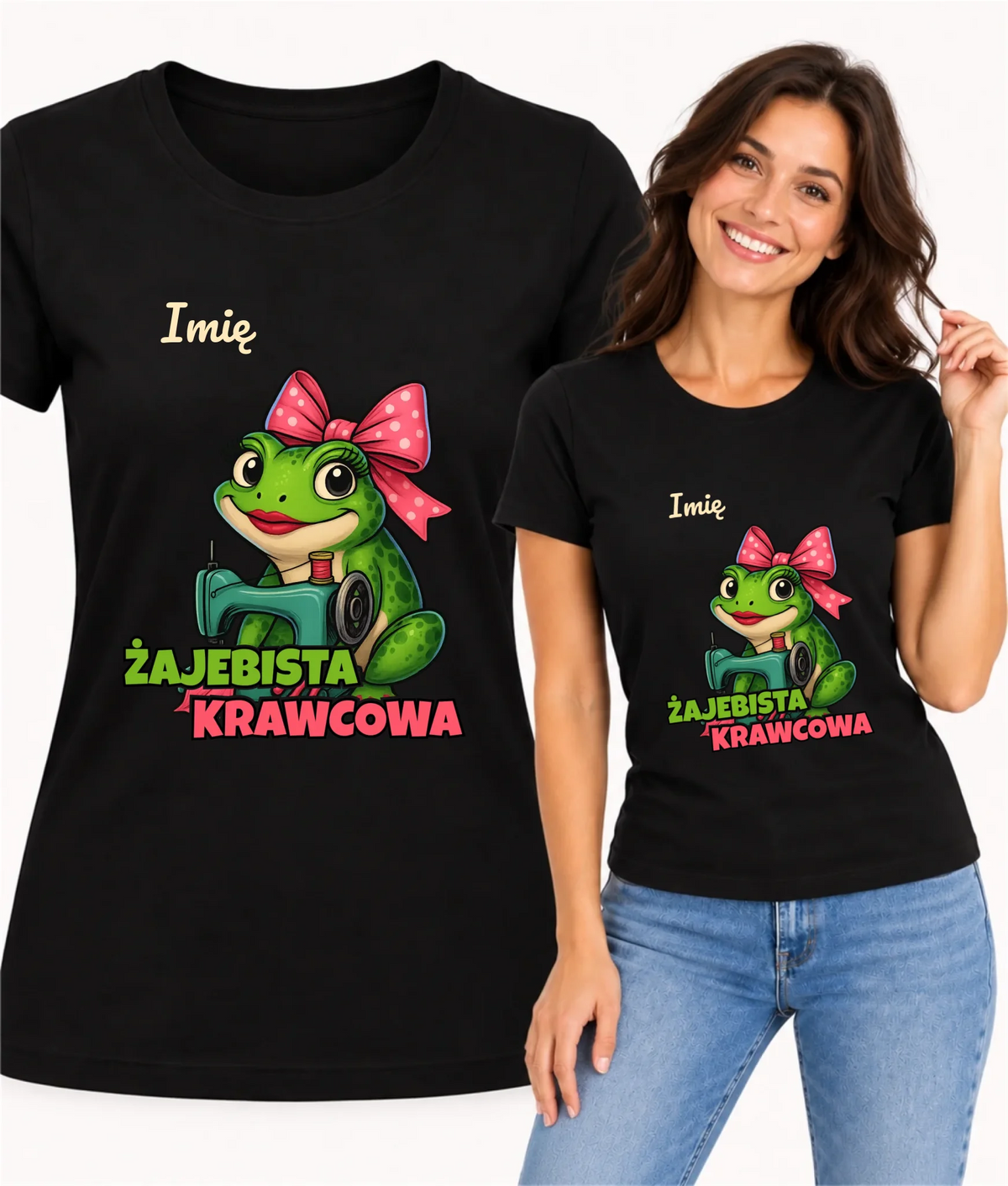 Koszulka damska szyciowa dla krawcowej - Żajebista Krawcowa - personalizowana HS32