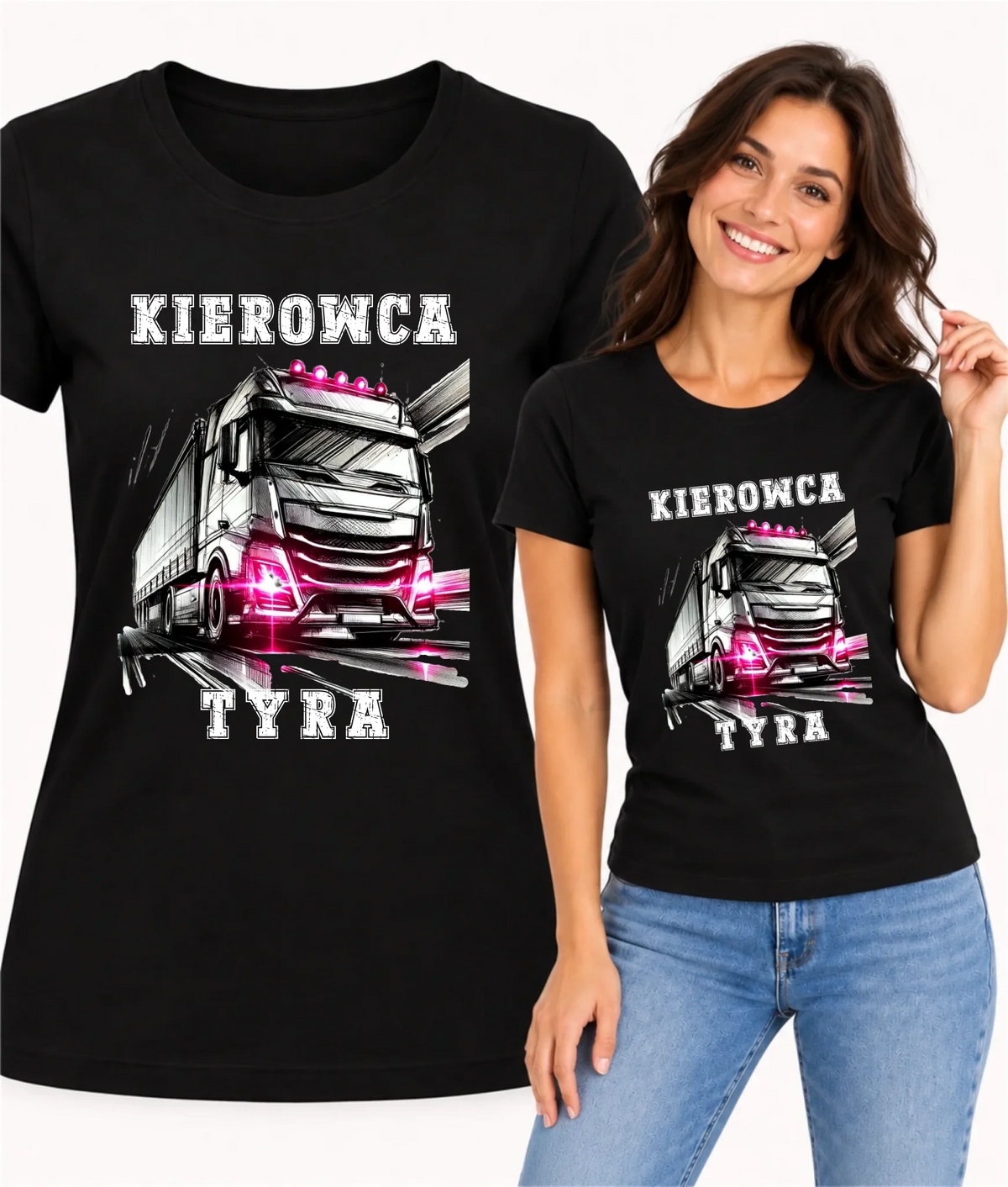 Koszulka damska dla kierowcy ciężarówki - Kierowca tyra ZKT15