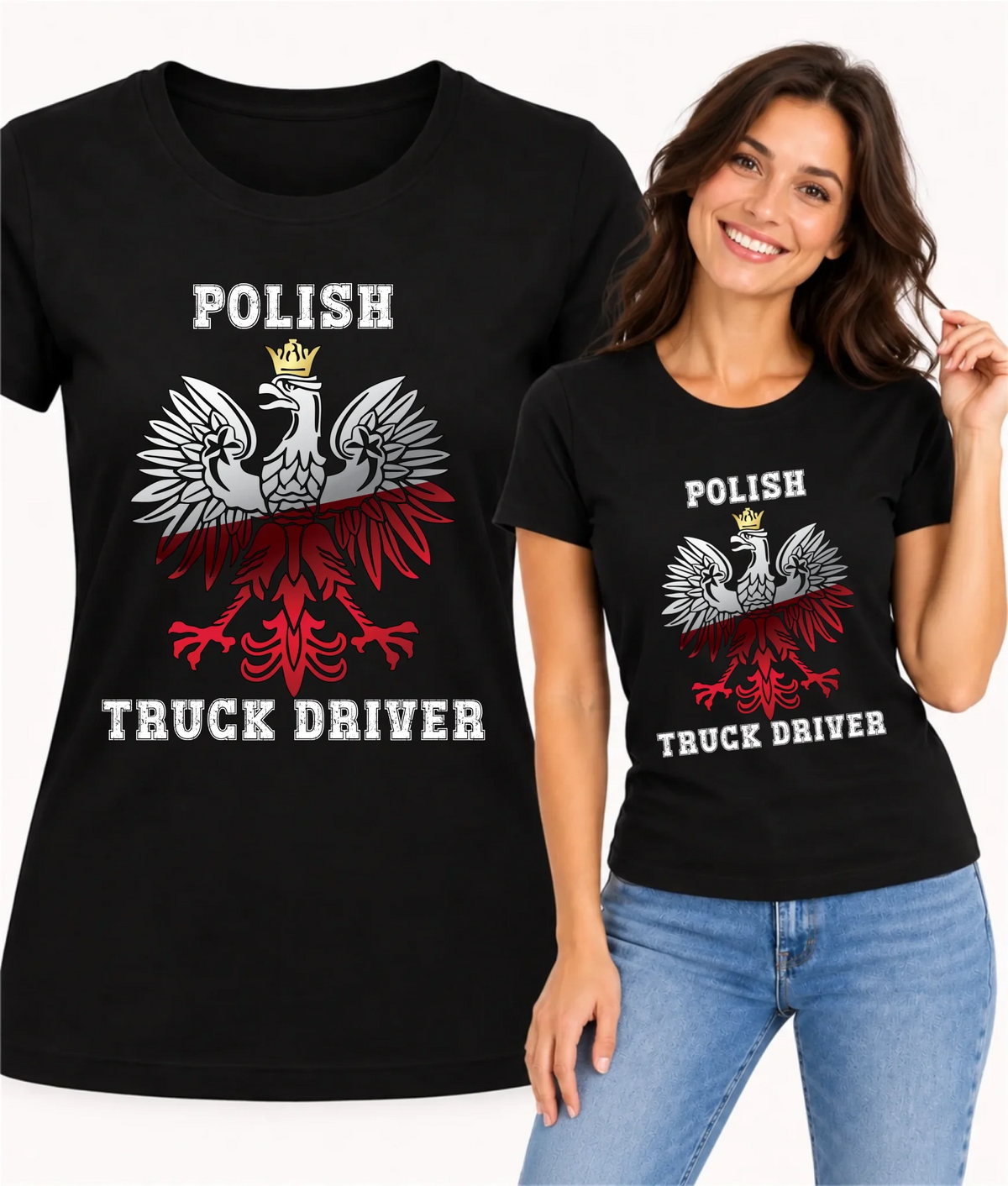 Koszulka damska dla kierowcy ciężarówki - Polish Truck Driver ZKT06