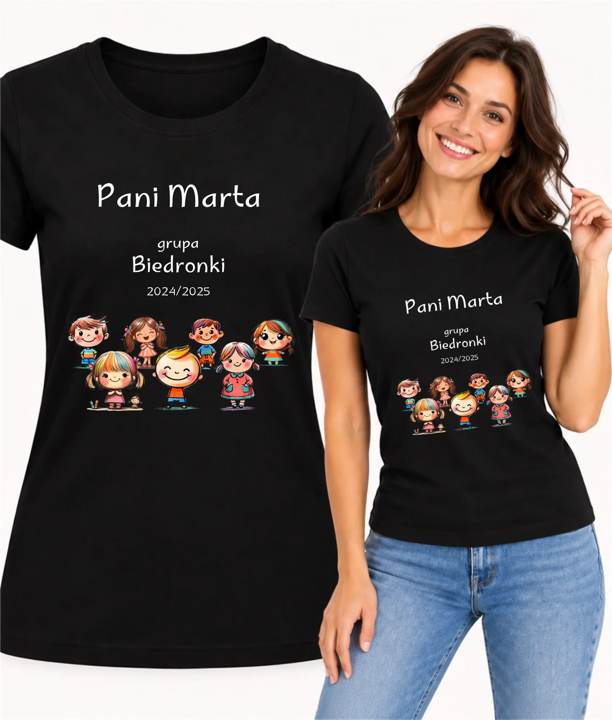Koszulka damska dla nauczycielki - przedszkolanki - Grupa przedszkolaków - personalizowana N03