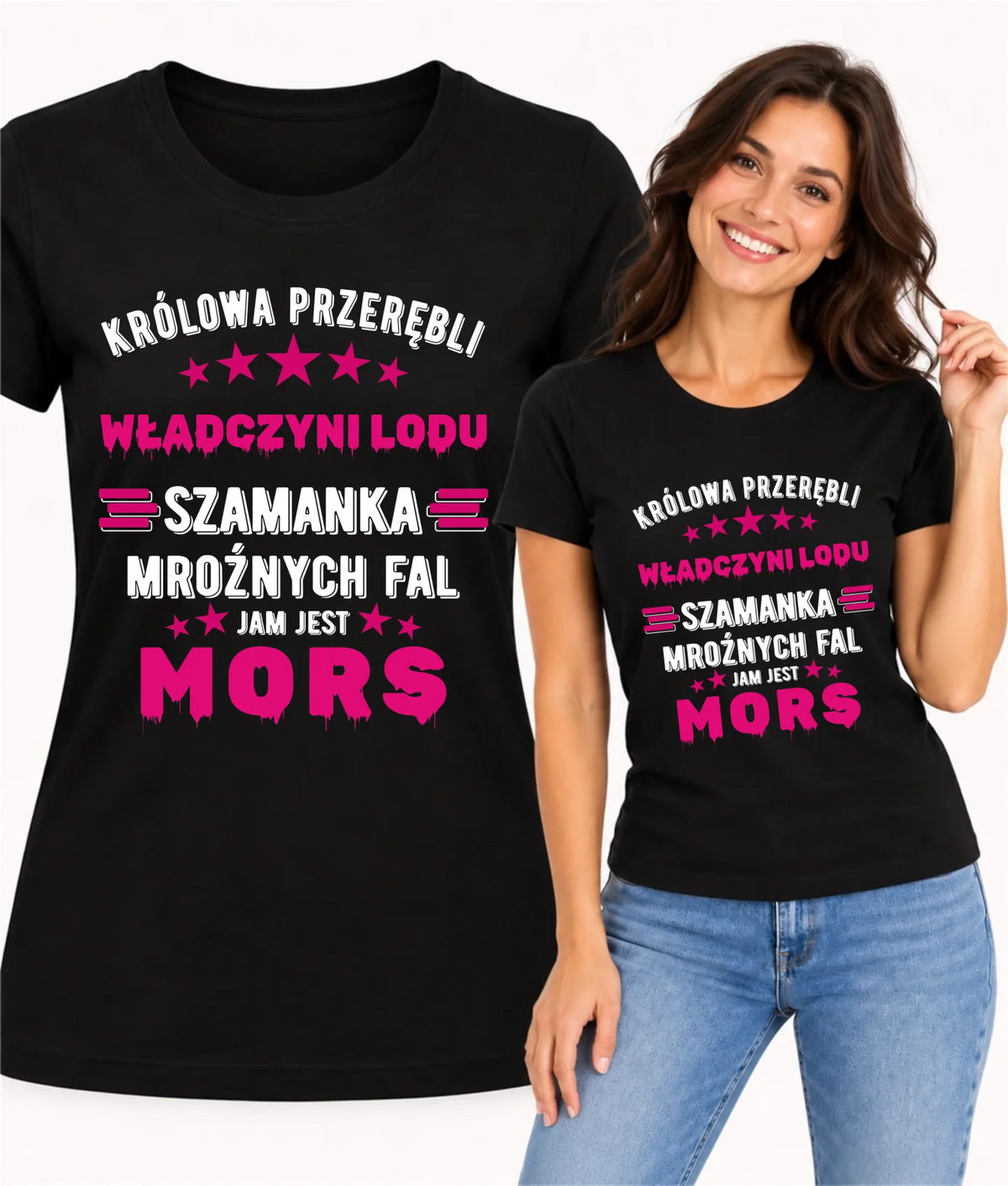 Koszulka damska - prezent dla morsa - Królowa przerębli Jam jest mors HM17