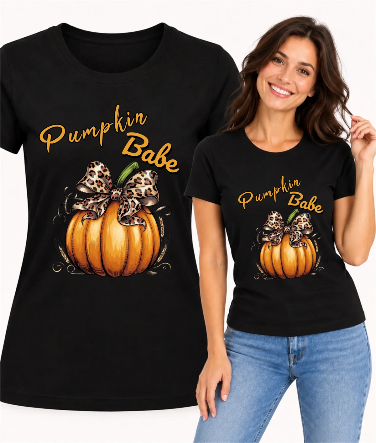 Koszulka damska jesienna - Pumpkin Babe - dla miłośniczki dyni JS33