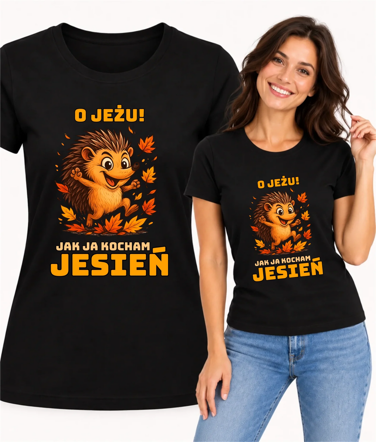 Koszulka damska jesienna - O JEŻU! Jak ja kocham jesień JS31