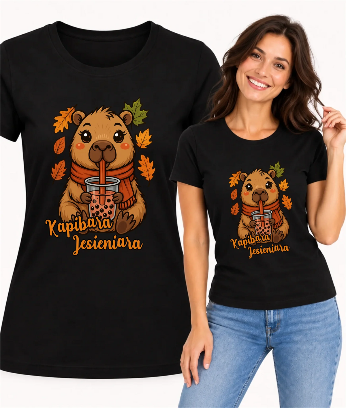 Koszulka damska jesienna - Kapibara Jesieniara JS19