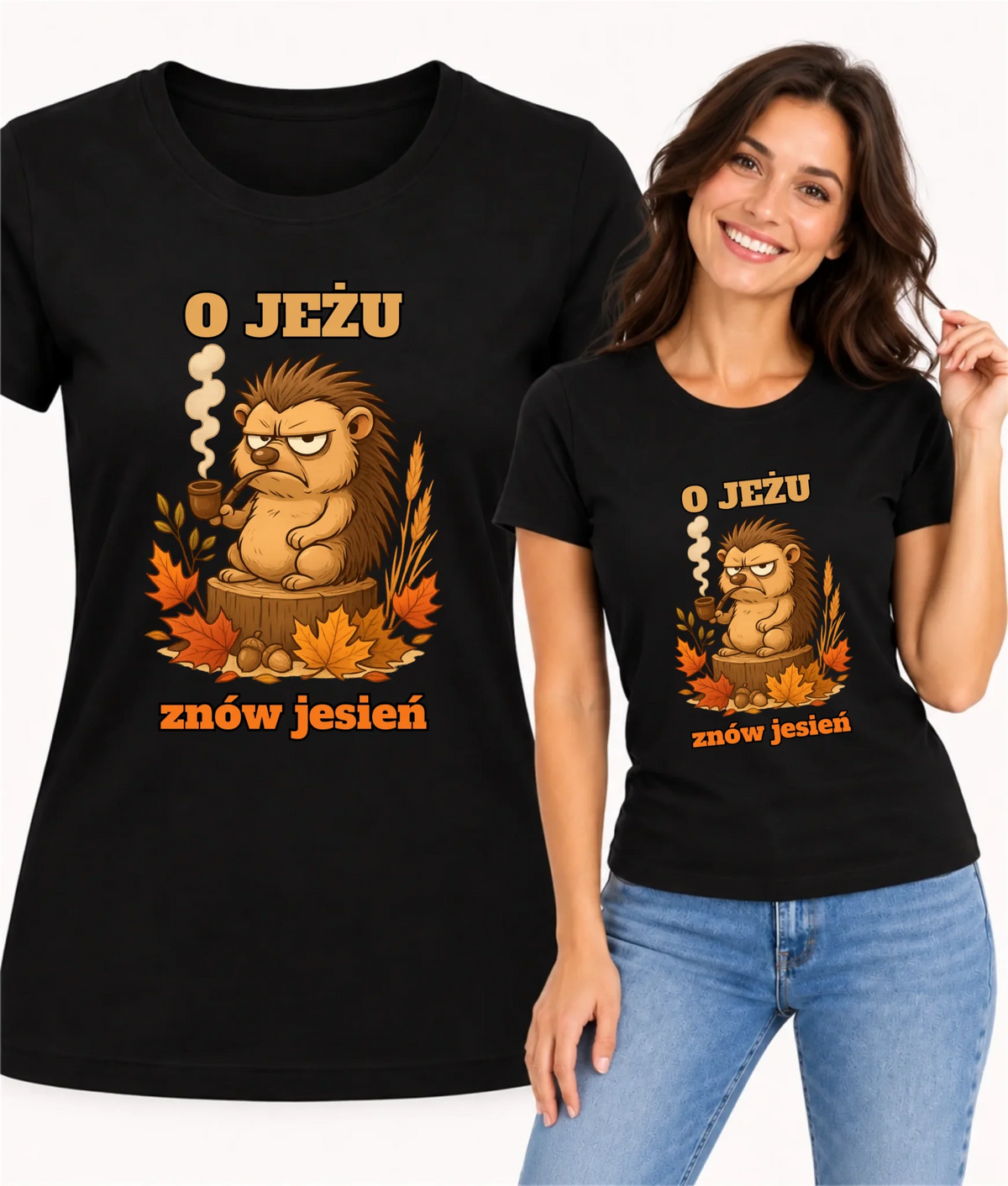 Koszulka damska jesienna - O jeżu znów jesień JS20