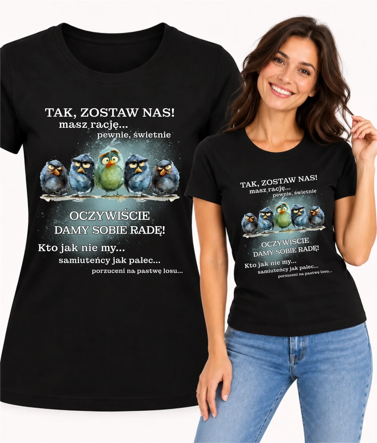 Koszulka damska na odejście z pracy - Tak, zostaw nas!