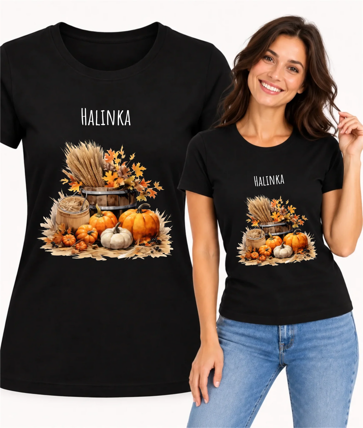 Koszulka damska jesienna z imieniem - Harvest Vibes