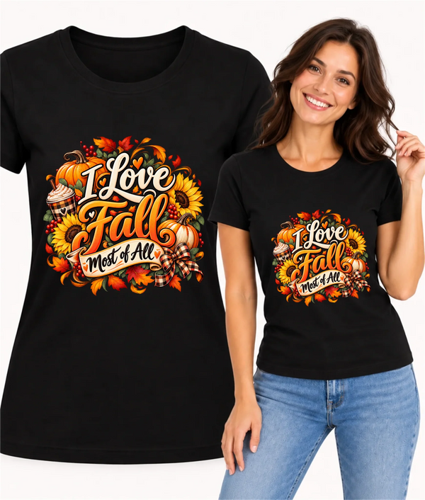 Koszulka damska jesienna - I Love Fall Most of All II