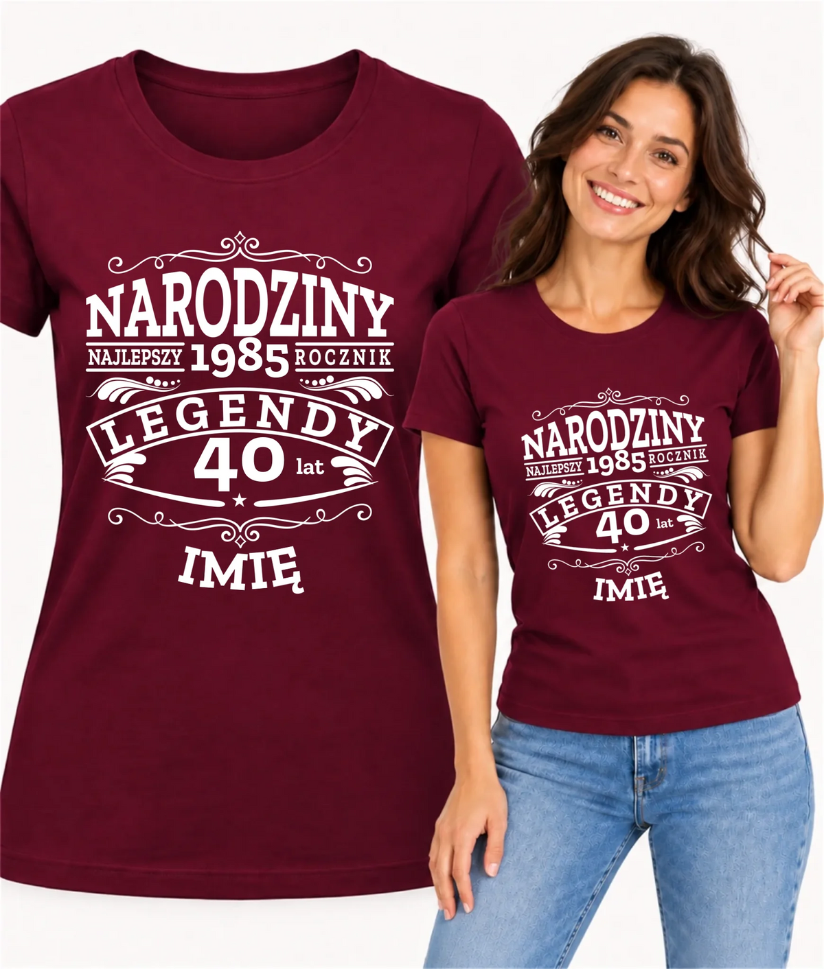 Koszulka damska na urodziny - Narodziny Legendy - personalizowana