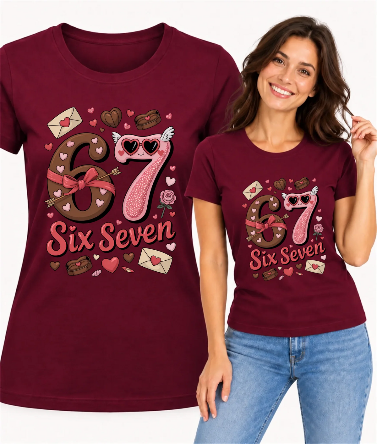 Koszulka damska - Miłość Six Seven 67 W72