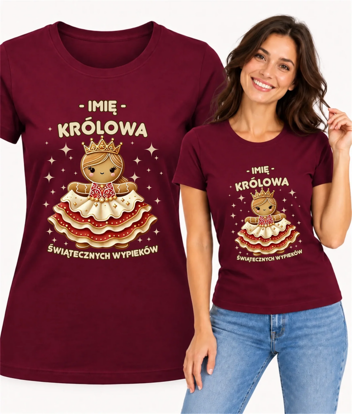 Koszulka damska świąteczna - Królowa świątecznych wypieków - personalizowana BN28