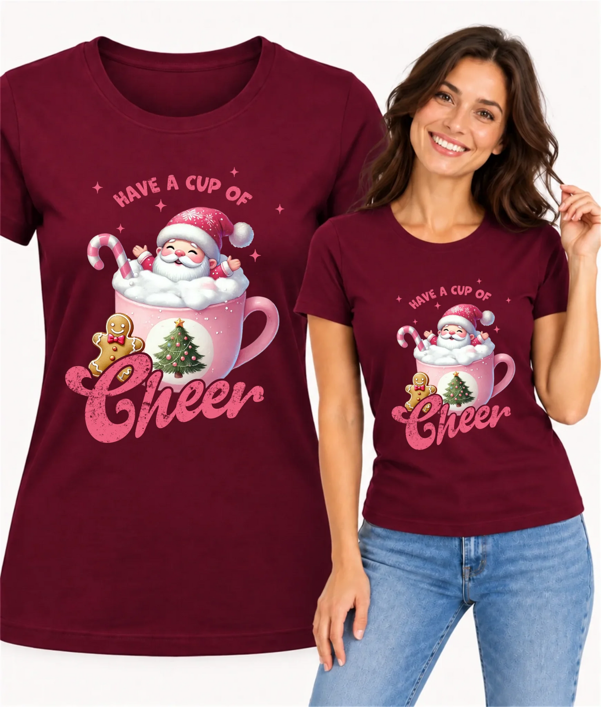 Koszulka damska świąteczna - Have a cup of cheer BN53