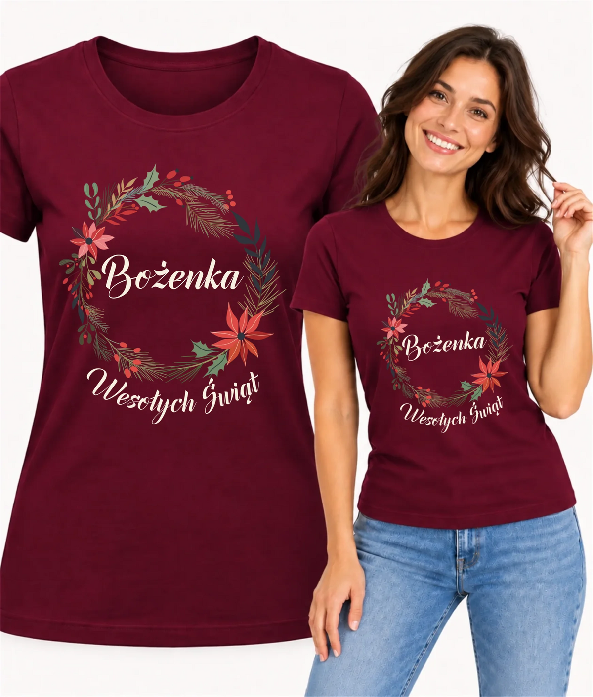 Koszulka damska świąteczna - Wesołych Świąt - personalizowana BN19