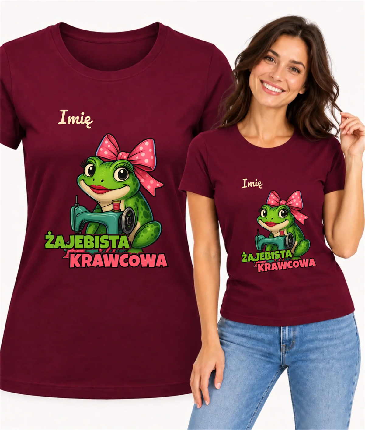 Koszulka damska szyciowa dla krawcowej - Żajebista Krawcowa - personalizowana HS32