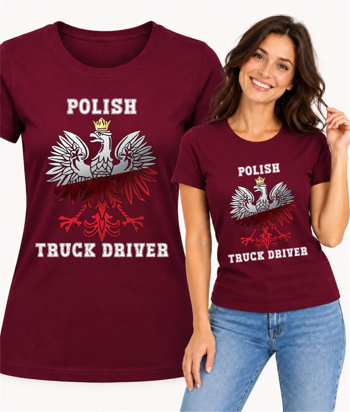 Koszulka damska dla kierowcy ciężarówki - Polish Truck Driver ZKT06