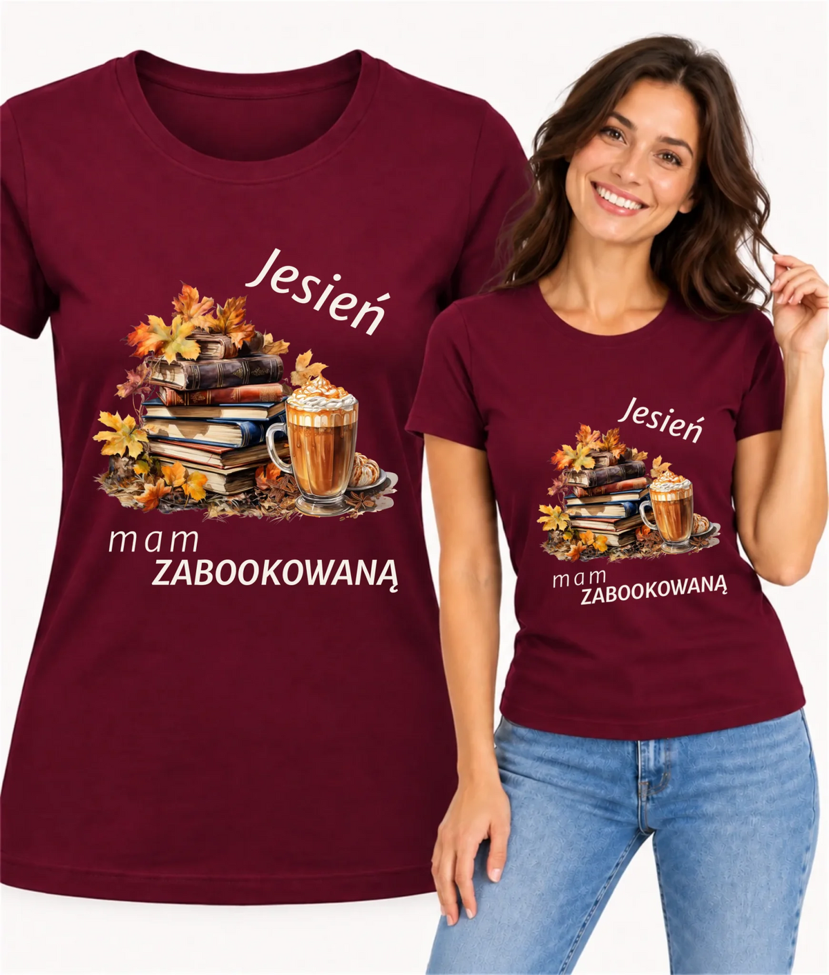 Koszulka damska jesienna - Jesień mam zabookowaną JS28