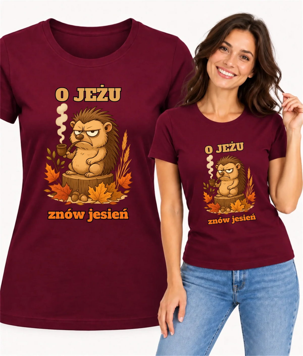 Koszulka damska jesienna - O jeżu znów jesień JS20
