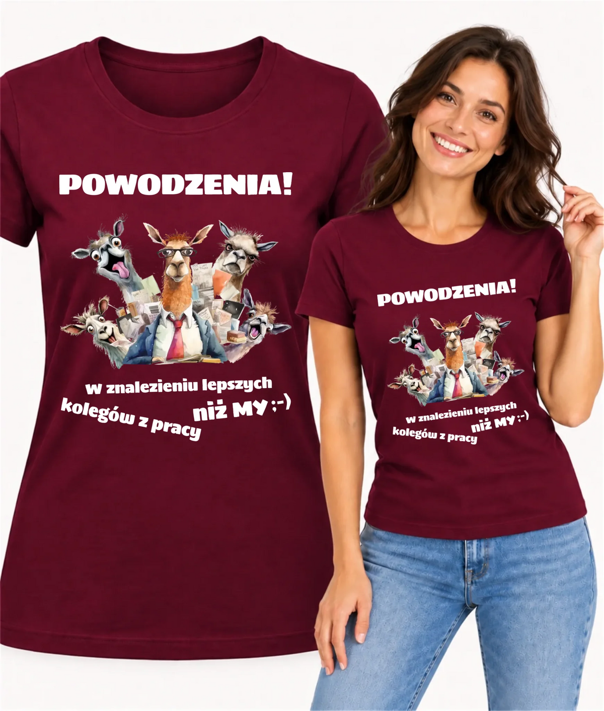 Koszulka damska na odejście z pracy - Powodzenia w znalezieniu lepszych kolegów