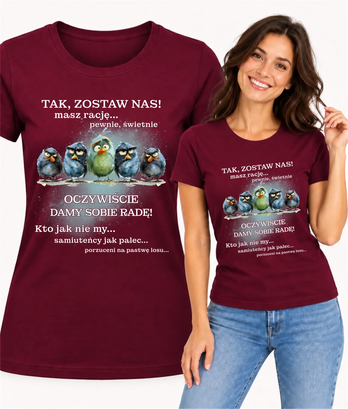 Koszulka damska na odejście z pracy - Tak, zostaw nas!