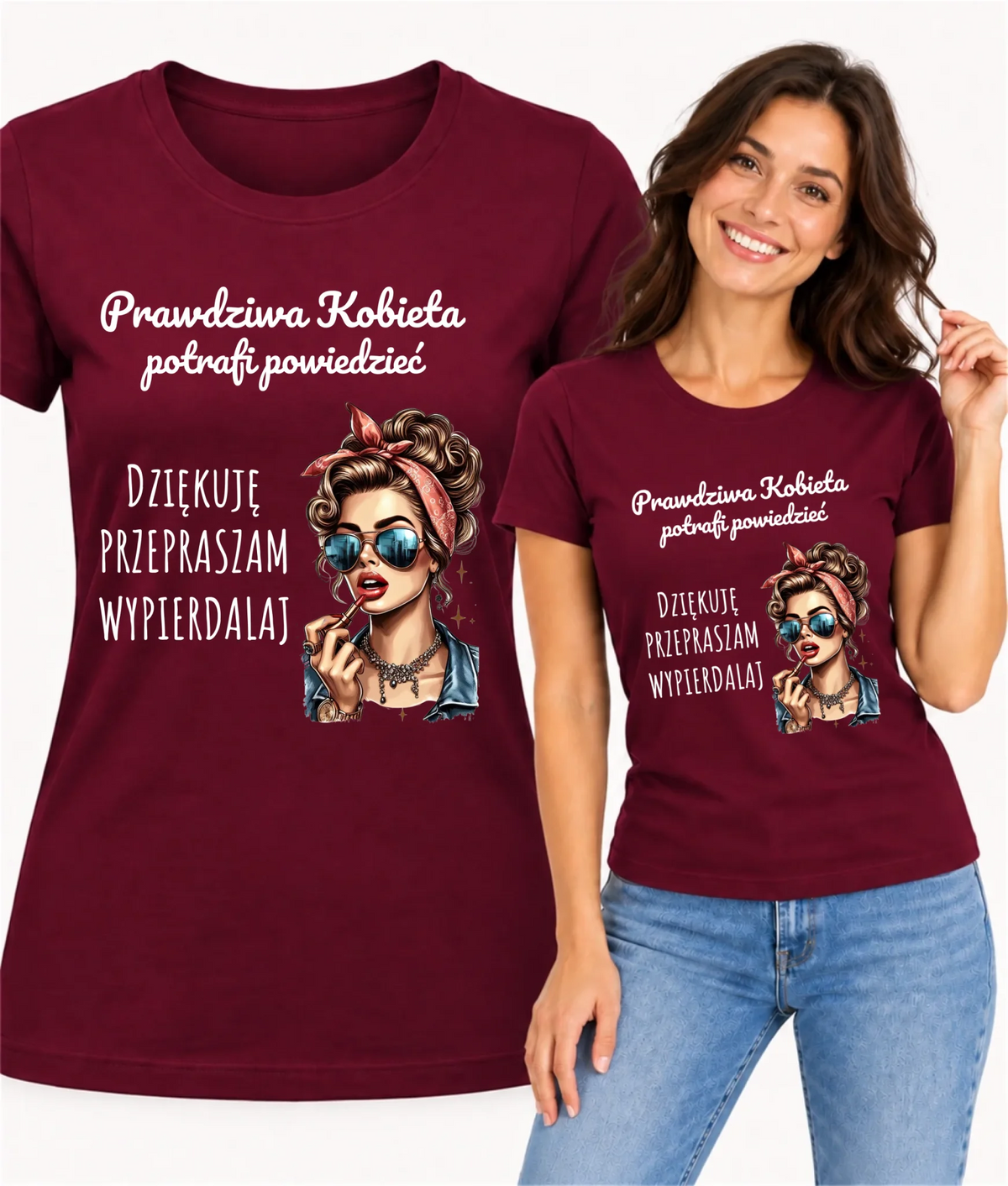 Koszulka damska - Prawdziwa kobieta - bez cenzury DZ15