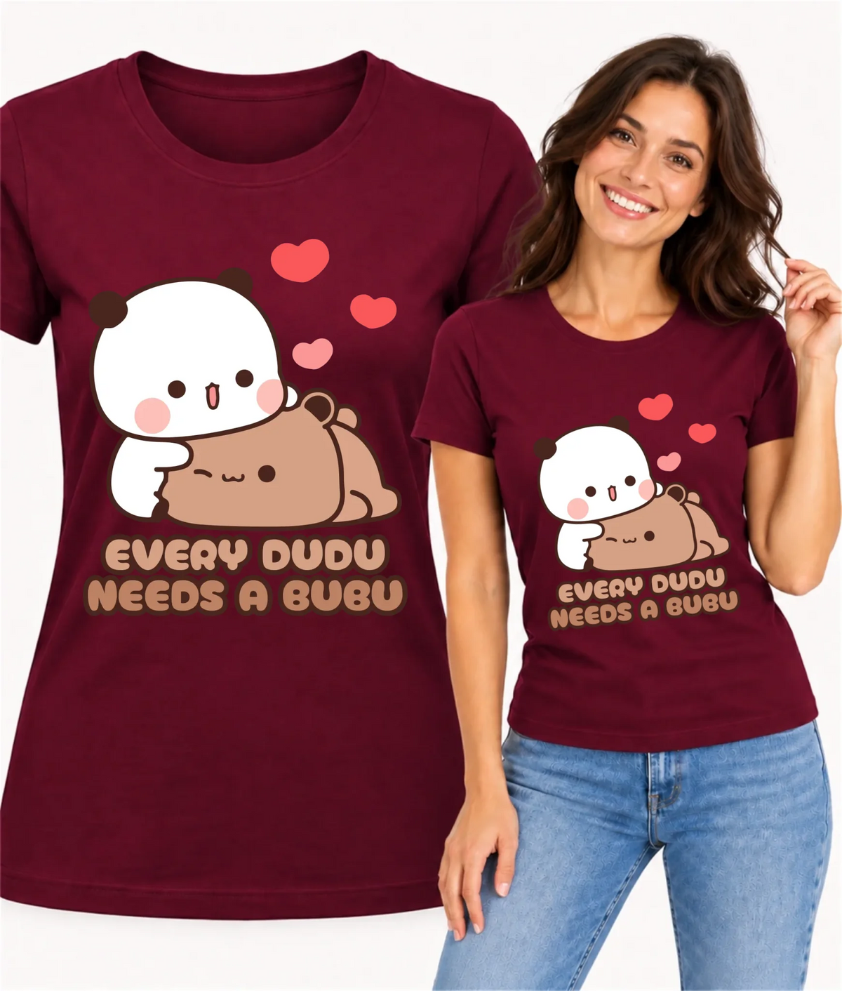 Koszulka damska dla par - Every Dudu needs a Bubu W32