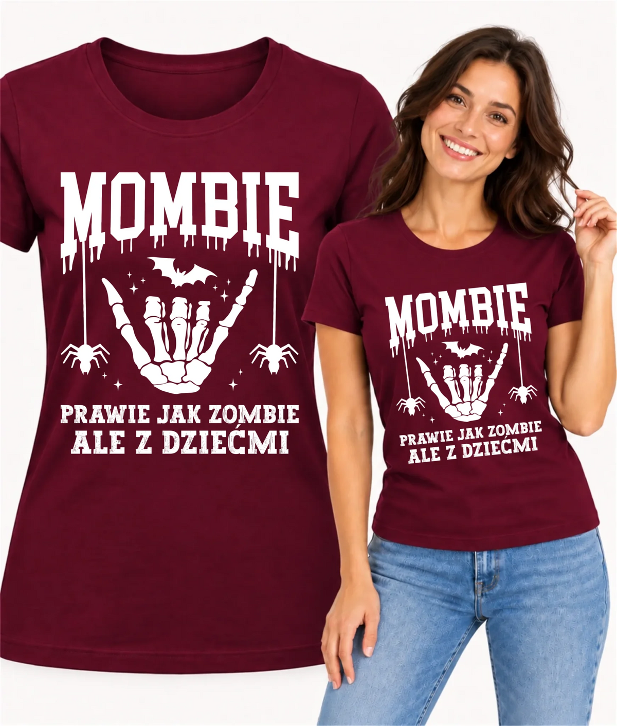 Koszulka damska dla mamy - Mombie - zombie z dziećmi HL18