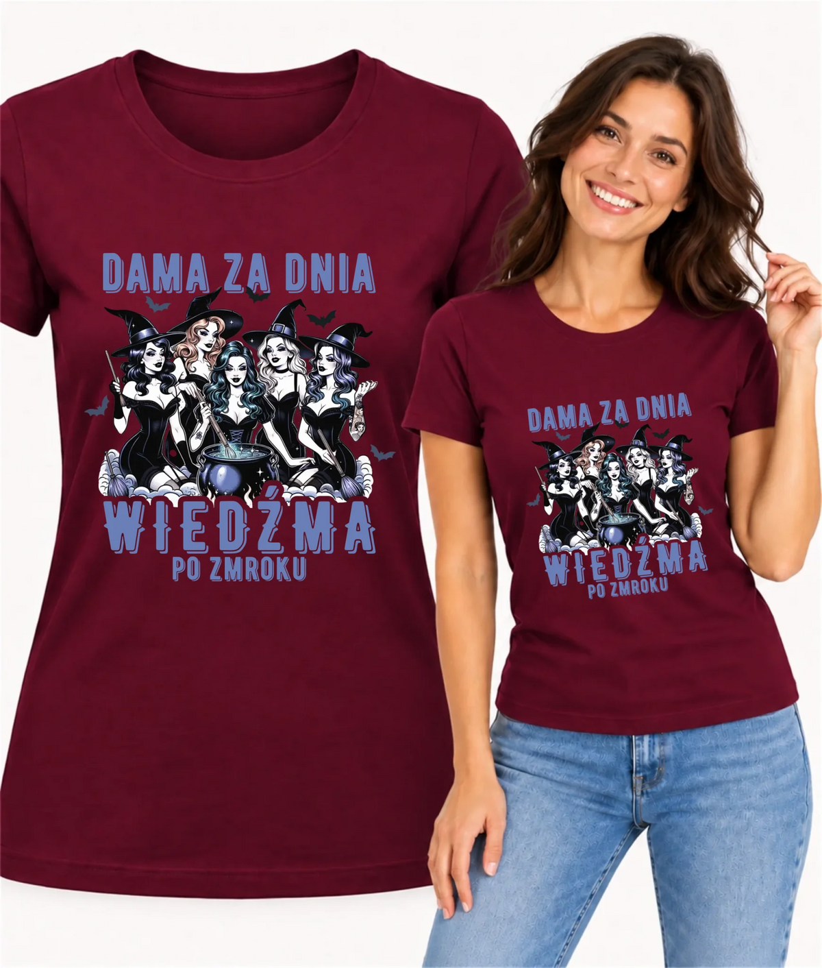 Koszulka damska - Dama za dnia wiedźma po zmroku HL16