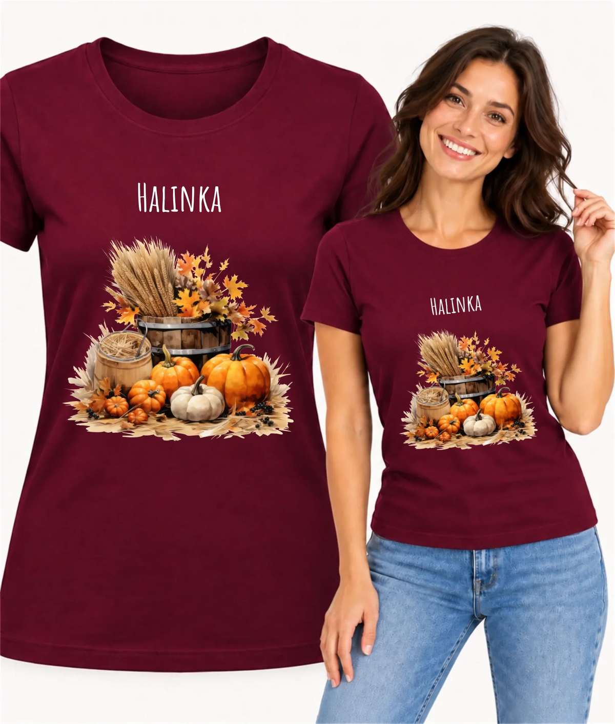 Koszulka damska jesienna z imieniem - Harvest Vibes