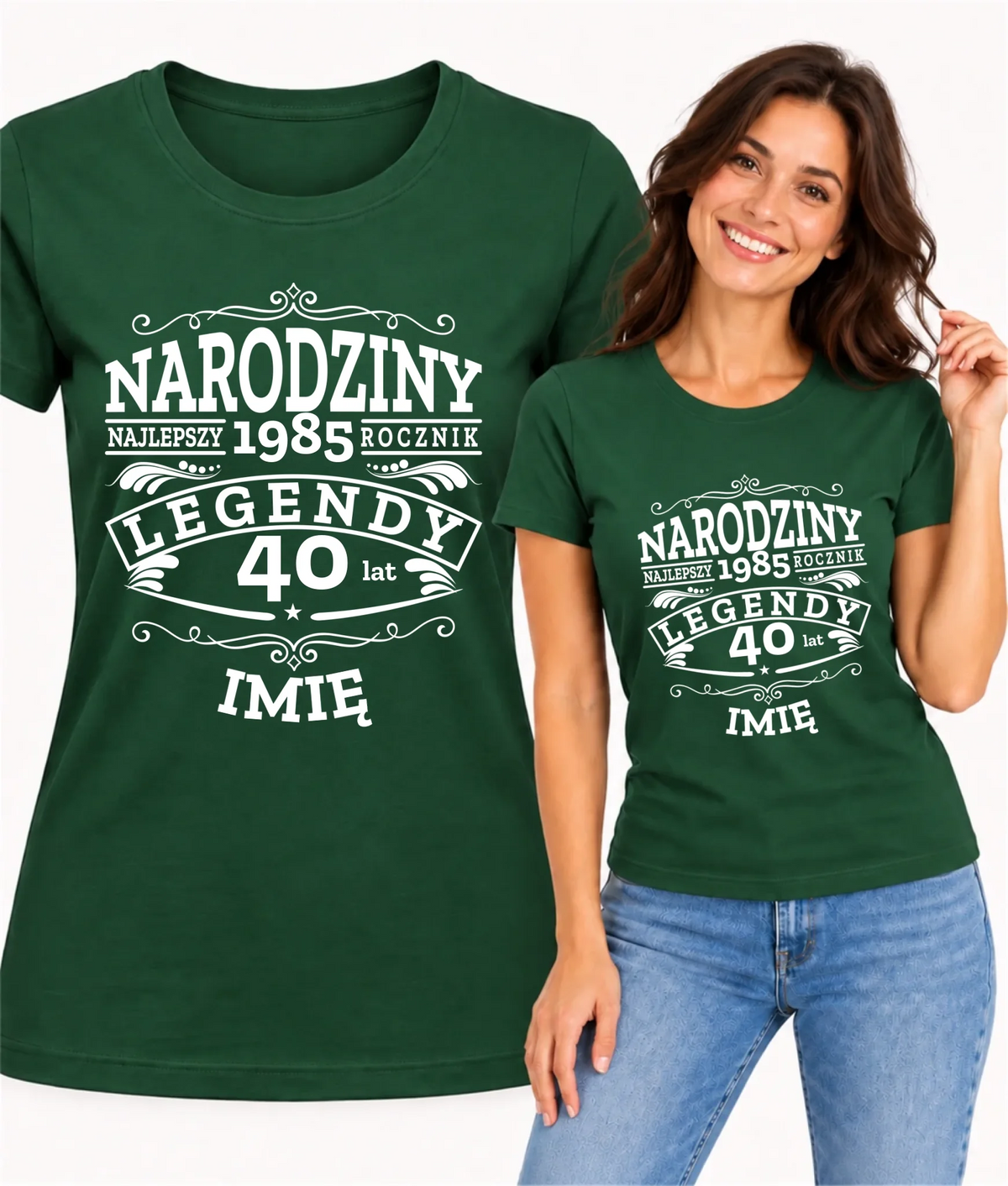 Koszulka damska na urodziny - Narodziny Legendy - personalizowana